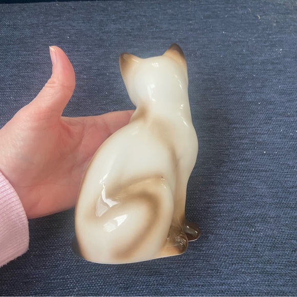 Vintage Enesco Siamese Cat Figurine - Cream and Brown - Picture 3 of 5